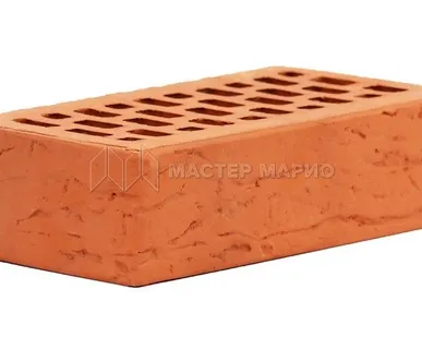 фото Кирпич лицевой керамический Красный «Кора дуба» пустотелый одинарный