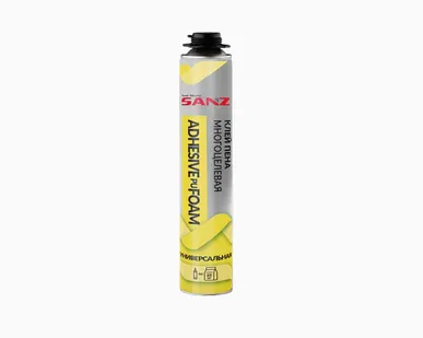фото Клей-пена SANZ ADHESIVE PU FOAM многоцелевая, 800 г