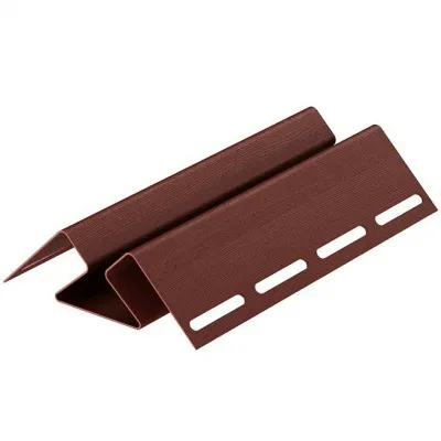 Фото №0 Профиль для сайдинга Docke STANDART и PREMIUM Внутренний угол Гранат