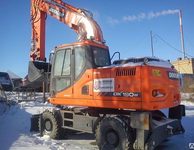 фото Колесный Экскаватор Doosan (Дусан) DX 190 W на пневмоходу объём 1 м3