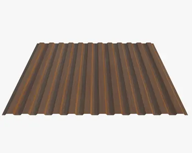 фото Профнастил Н10.40 покрытие 3D темный темный бук Россия, эконом, 0.4-0.45 мм