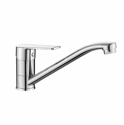 Фото №0 Дисма Смеситель для кухни DECOROOM одноручный, с поворотным изливом, хром DR22018