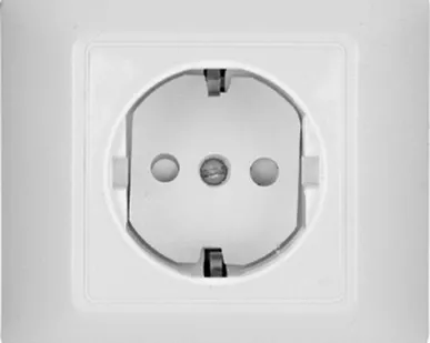 фото Розетка 1-м СП Прима 16А 250В защ. шторки с заземл. бел. (опт. упак) SchE RS16-004-B