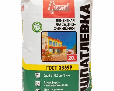 фото Шпатлевка цементная фасадно-финишная Старатели 20 кг