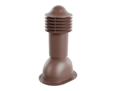 фото Труба вентиляционная Viotto для гибкой черепицы при монтаже, d-110,h-550 не утепленная (RAL 8017)