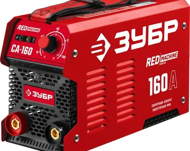 фото ЗУБР ММА, 160 А, RED MACHINE, сварочный аппарат инверторный, макс. электрод Ø 4.0 мм (СА-160)