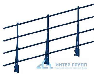 фото Ограждение парапетное PRESTIGE H-1200/3,0м (4трубы) ГОСТ Р 53254-2009 V1; V2
