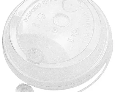фото Крышка для стакана d80 мм (3002) многофункциональная ПРОЗРАЧНАЯ PP "POKROV PLAST"