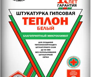 фото Юнис ТЕПЛОН штукатурка гипсовая белая (30кг)