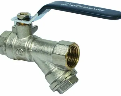 фото Кран шаровый с фильтром 1/2 в/в ручка