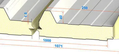 фото Сэндвич панели Пенополиуретан PUR 40 Rall/Rall 40