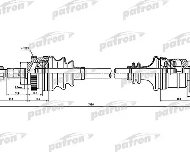 фото PDS1595 Полуось