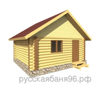 фото Сруб 6х6 оцилиндрованное бревно 240 мм, под крышу