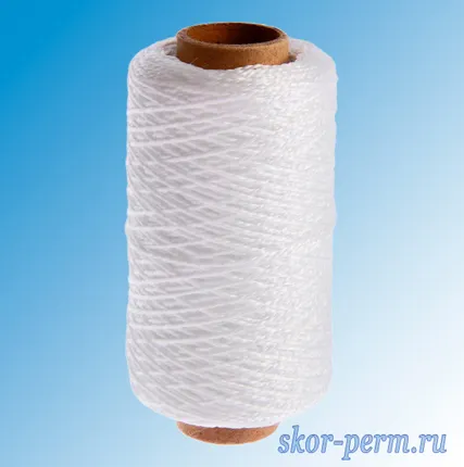 Фото №0 Нить крученая двухпрядная d=1.3 мм (200 м)