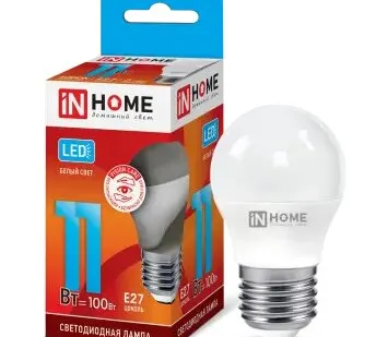 фото Лампа сд LED-ШАР-VC 11Вт 230В Е27 4000К 990Лм IN HOME