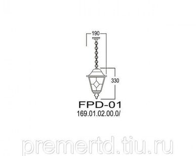 фото Светильник подвесной на цепочке Падова FPD-01