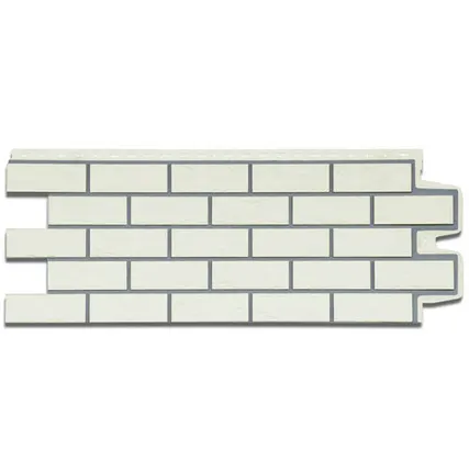 Фото №0 Фасадная панель Grand Line Состаренный кирпич Премиум пломбирная 1109*418 (раб.размер 990*386 мм)