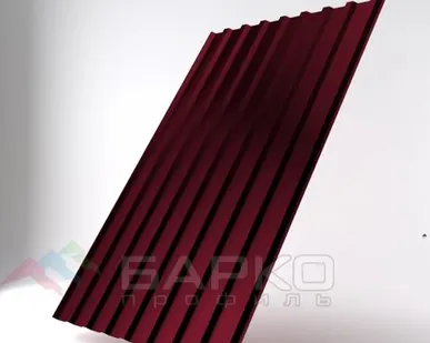 фото Профлист НС-20 - 1150 мм (1100 мм) 00000326/7 Винно-красный RAL 3005 Полиэстер 0.7