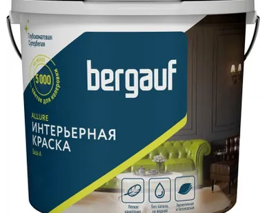 фото Краска ВД полиакриловая интерьерная Bergauf Allure, база А, 16.2 л/24 кг