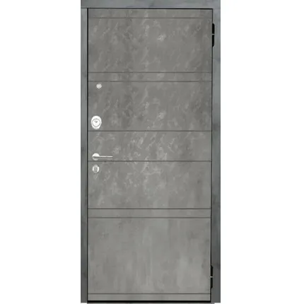 Фото №0 Входная дверь ПРО Агат Дуо темный бетон 2 листа металла