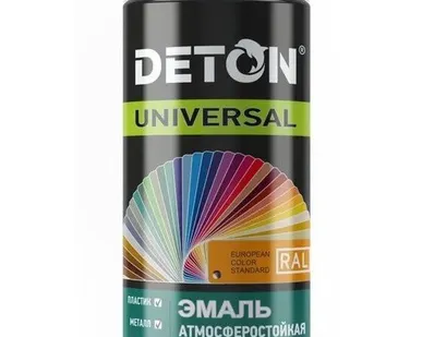фото Эмаль аэрозольная алкидная универсальная 520мл RAL 3001 глянцевая красная DETON