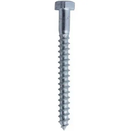 Фото №0 Шуруп глухарь 10х200мм с шестигранной головкой цинк, 1шт