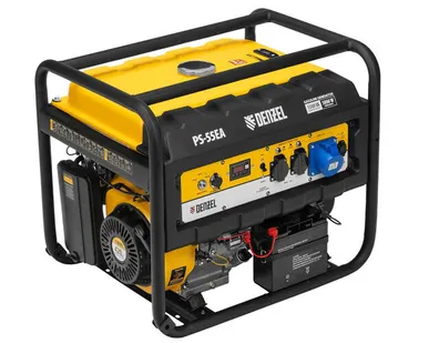 фото Генератор бензиновый PS 55 EA, 5.5 кВт, 230 В, 25 л, коннектор автоматики, электростартер Denzel