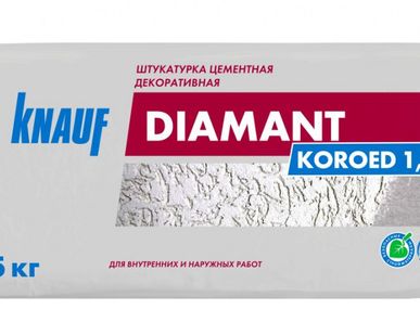 фото Штукатурка декоративная ДИАМАНТ Короед 1,5мм, 25кг KNAUF
