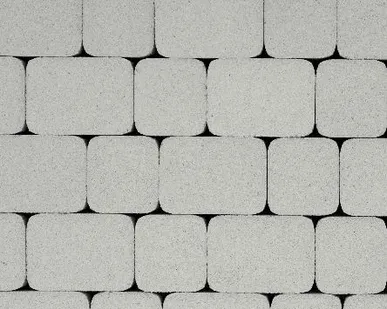 фото Тротуарная плитка Выбор Классико Стоунмикс 40 мм 2 камня Белая