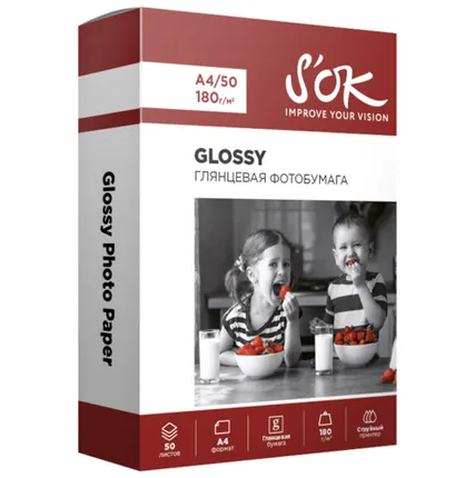 Фото №0 Бумага A4 50 шт. S'OK Glossy