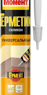фото Герметик силиконовый универсальный, УФ-устойчивый, белый, 280мл, Момент