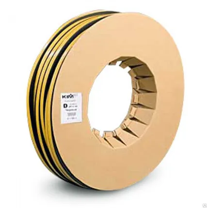 Фото №0 Уплотнитель 50м профиль D черный  21*15мм