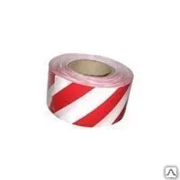 Фото №0 Лента оградительная бело-красная 75 мм/200 метров
