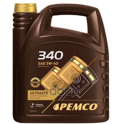 Фото №0 PEMCO 5W-40 Sn/Ch-4, A3/B4 5Л (Синт. Мотор. Масло)