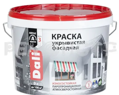 фото Краска вд фасад  9кг укрывная DALI Рогнеда  (1) П (ЭКК)