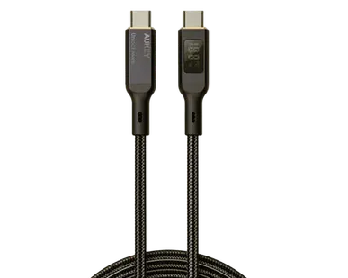 фото Кабель Aukey Circlet Blink USB-C - USB-C, 100 Вт, 1 м, черный