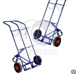 фото Тележка для двух кислородных баллонов ГБ-2