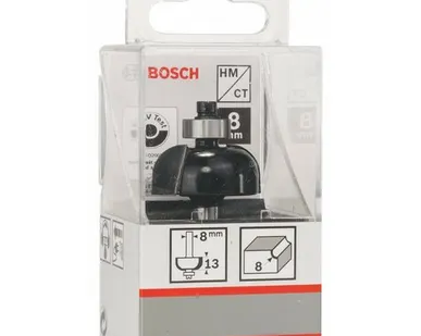 фото Фреза Bosch HM галтельная с подшип. R8мм. цанга 8мм. 2608628363