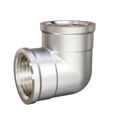 Фото №0 Угол 90 гр LD Pride DN15 (1/2") ВР/ВР латунь никель