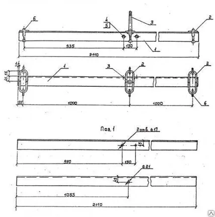 Фото №0 Траверса ТМ-8 для ЛЭП