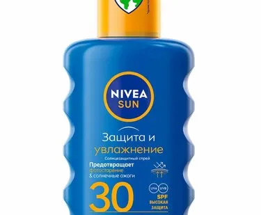 фото Спрей солнцезащитный Nivea Sun Защита и увлажнение, SPF 30, 200мл