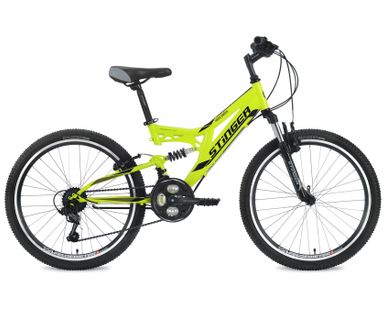 фото Велосипед STINGER HIGHLANDER зеленый 24"/14"