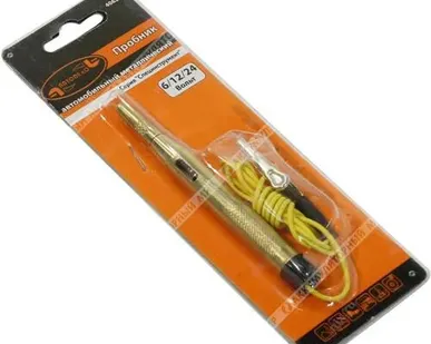 фото Индикатор напряжения бортовой сети (пробник автомобильный) 110мм 6-24в латунь Автодело