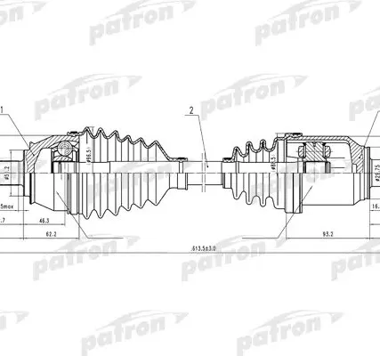 Фото №0 PDS0635 Полуось