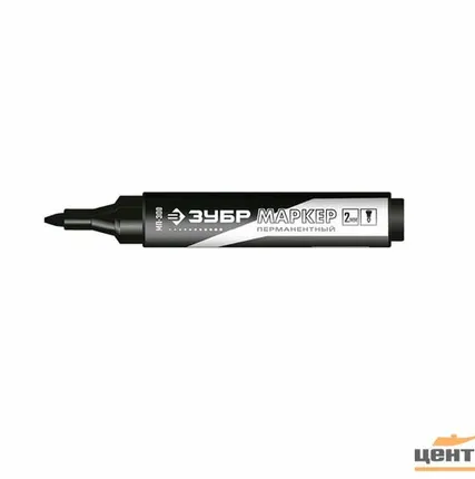 Фото №0 Маркер перманентный ЗУБР ПРОФЕССИОНАЛ МП-300 заостренный наконечник, 2 мм, черный