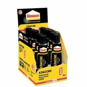 Фото №0 Клей Момент-1 30мл в шоу-боксе Момент C0036323