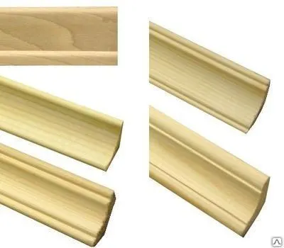 Фото №0 Плинтус фигурный, 15х45х2200, сосна, сорт Экстра срощ.