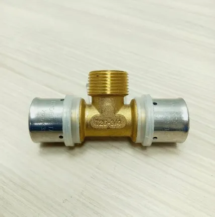 Фото №0 Пресс тройник 26х3/4" н/р х26, Hydrosta, комбинированный , наружная резьба, профиль TH пресс клещей