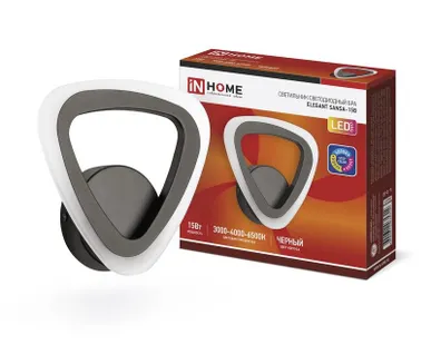 фото Светильник светодиодный ELEGANT SANSA-15B 15Вт 3000-6500К 1200лм 230В STEP COLOR черн. IN HOME 4690612035314