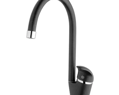 фото Смеситель для кухни PAINI Sicily, гранит/чёрный